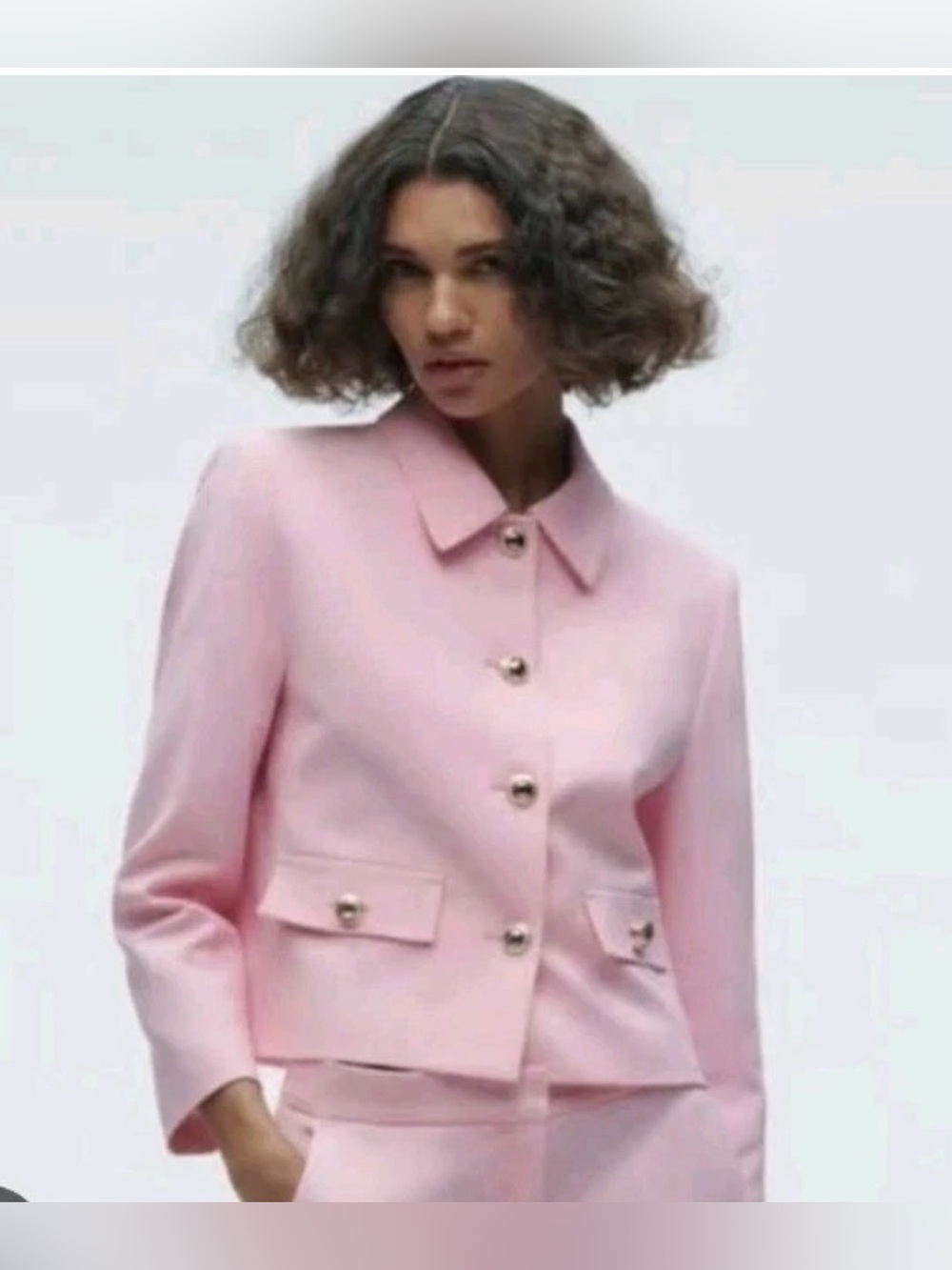 Like new Zara Women's Cropped Blazer Pink